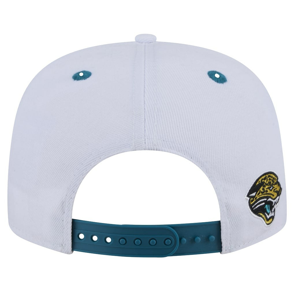Jacksonville Jaguars New Era Throwback Sparky Original Fit 9FIFTY Snapback Hat - White/Teal - NFL