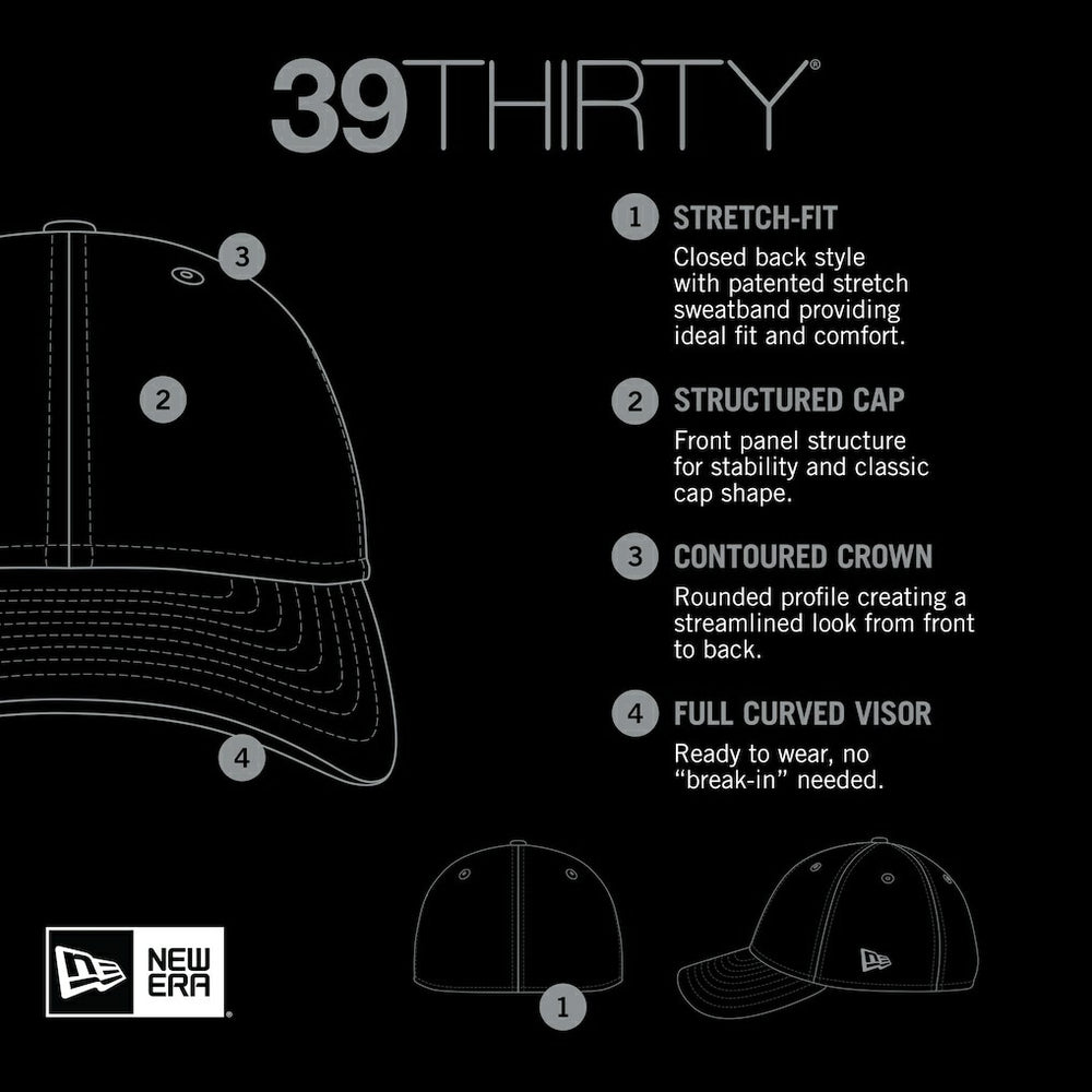 Jacksonville Jaguars New Era Throwback 39THIRTY Flex Hat - Black - NFL