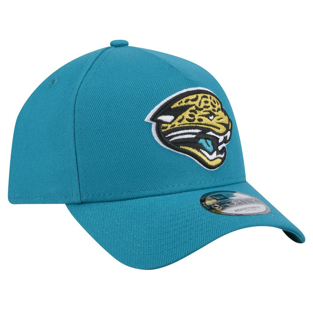 Jacksonville Jaguars New Era Throwback Logo Standard A-Frame 9FORTY Adjustable Hat - Teal - NFL