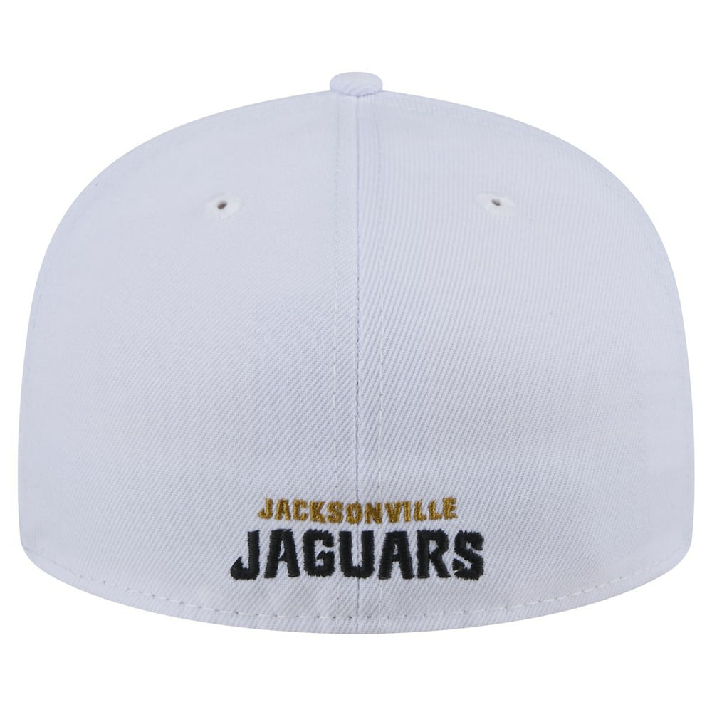 Jacksonville Jaguars New Era Throwback Crawl Omaha 59FIFTY Fitted Hat - White - NFL