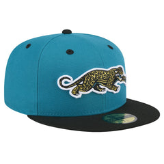 Jacksonville Jaguars New Era Throwback Crawl Flipside Two-Tone 59FIFTY Fitted Hat - Teal/Black - NFL