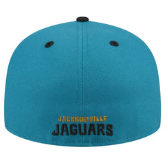 Jacksonville Jaguars New Era Throwback Crawl Flipside Two-Tone 59FIFTY Fitted Hat - Teal/Black - NFL