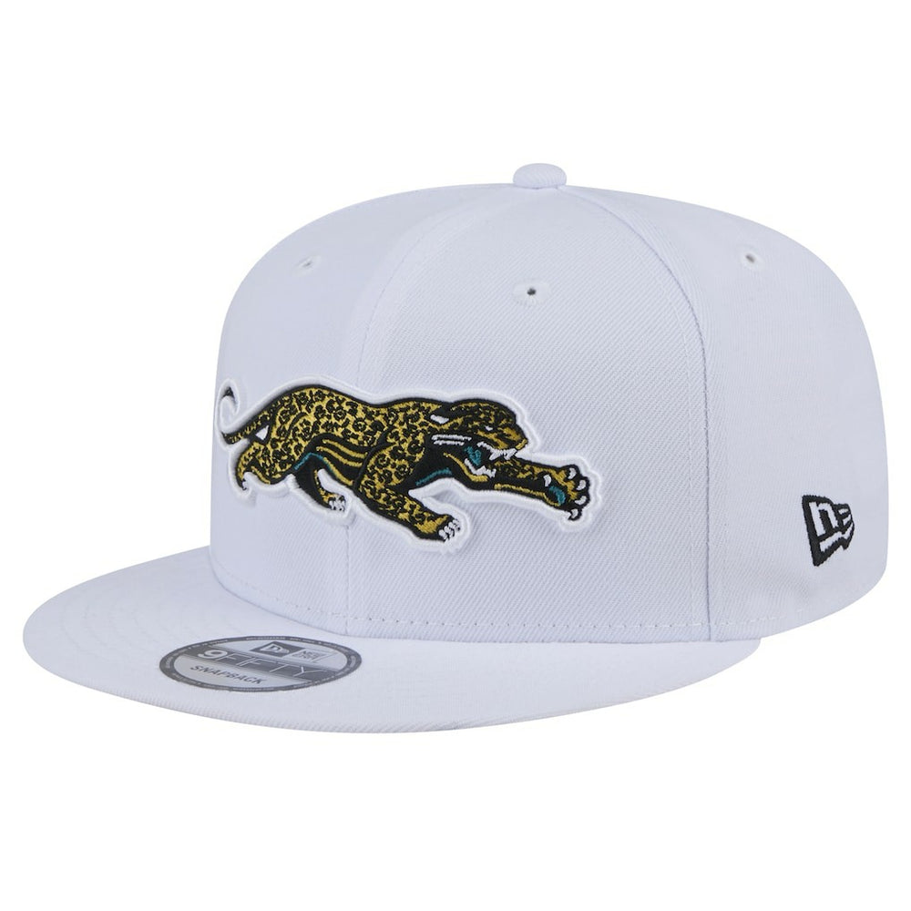 Jacksonville Jaguars New Era Throwback Crawl Standard 9FIFTY Snapback Hat - White - NFL