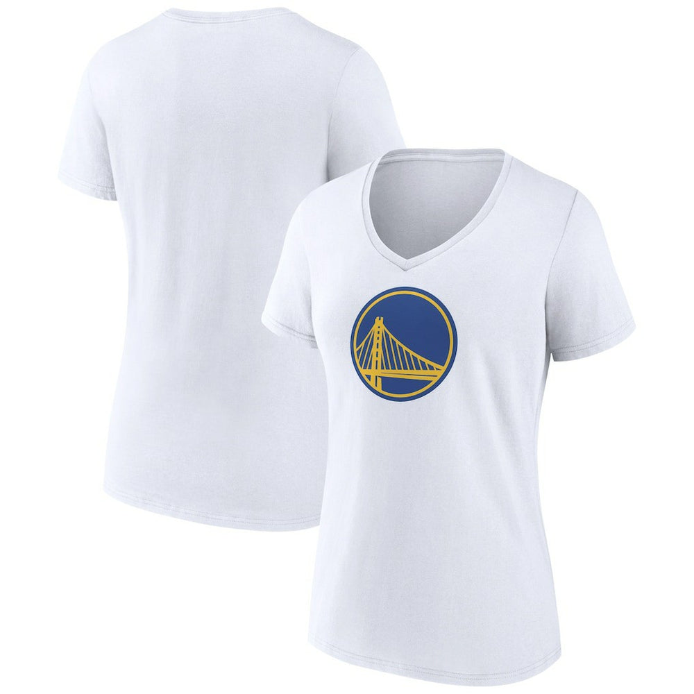 Golden State Warriors Women's Alternate Logo V-Neck T-Shirt White