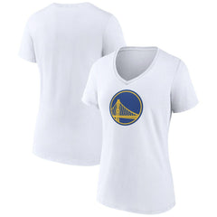Golden State Warriors Women's Alternate Logo V-Neck T-Shirt White