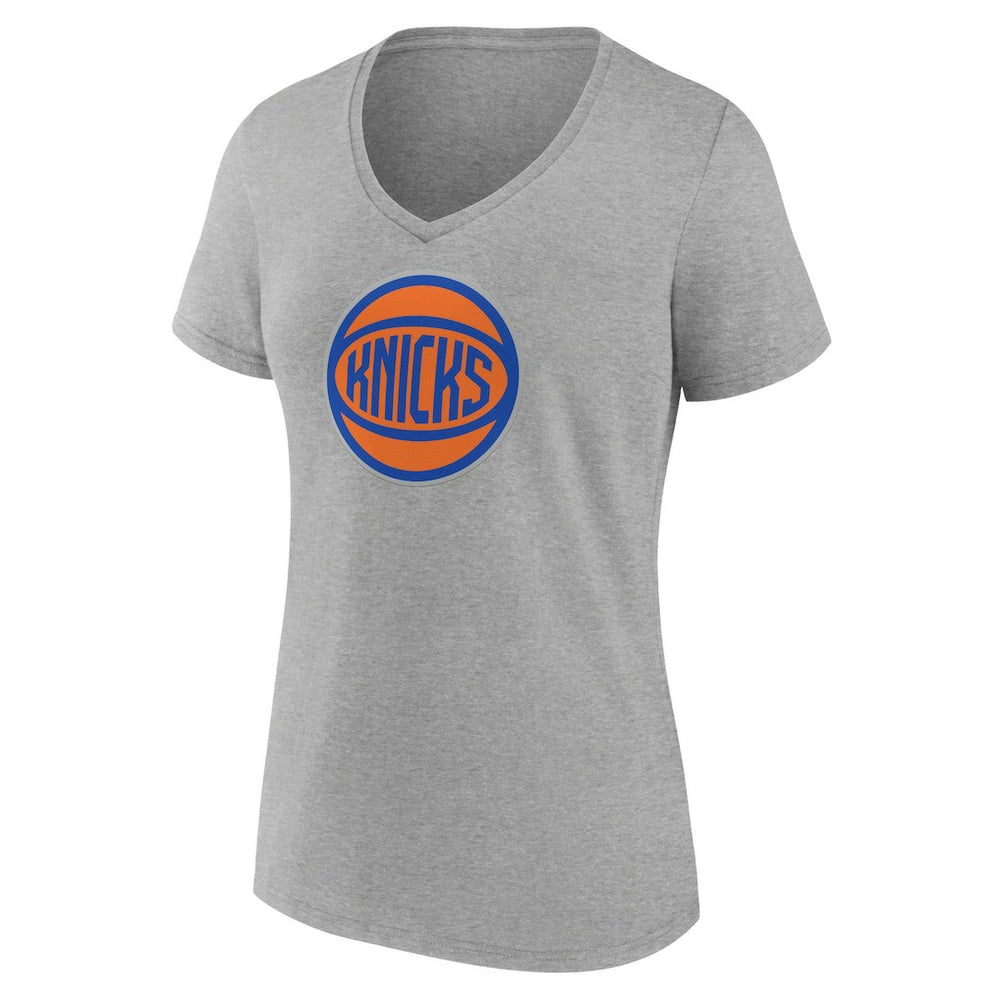 New York Knicks Women's Alternate Logo V-Neck T-Shirt Gray