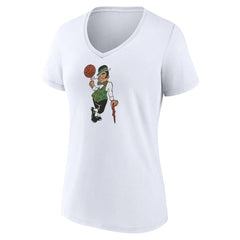 Boston Celtics Women's Alternate Logo V-Neck T-Shirt White