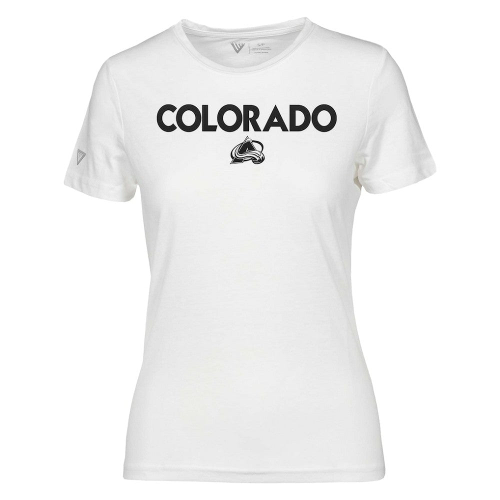 Colorado Avalanche Levelwear Women's Maddox City Capsule T-Shirt - White | NHL on sale