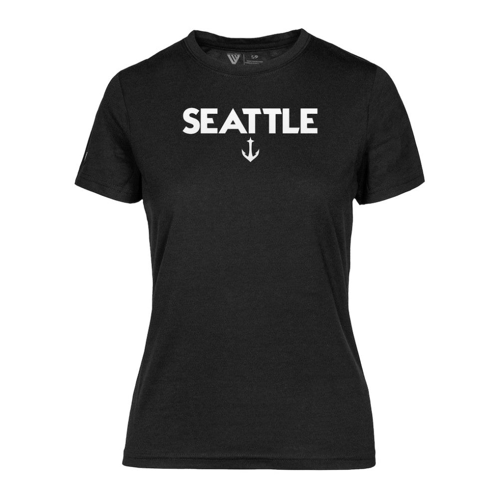 Seattle Kraken Levelwear Women's Maddox City Capsule T-Shirt - Black | NHL Clearance