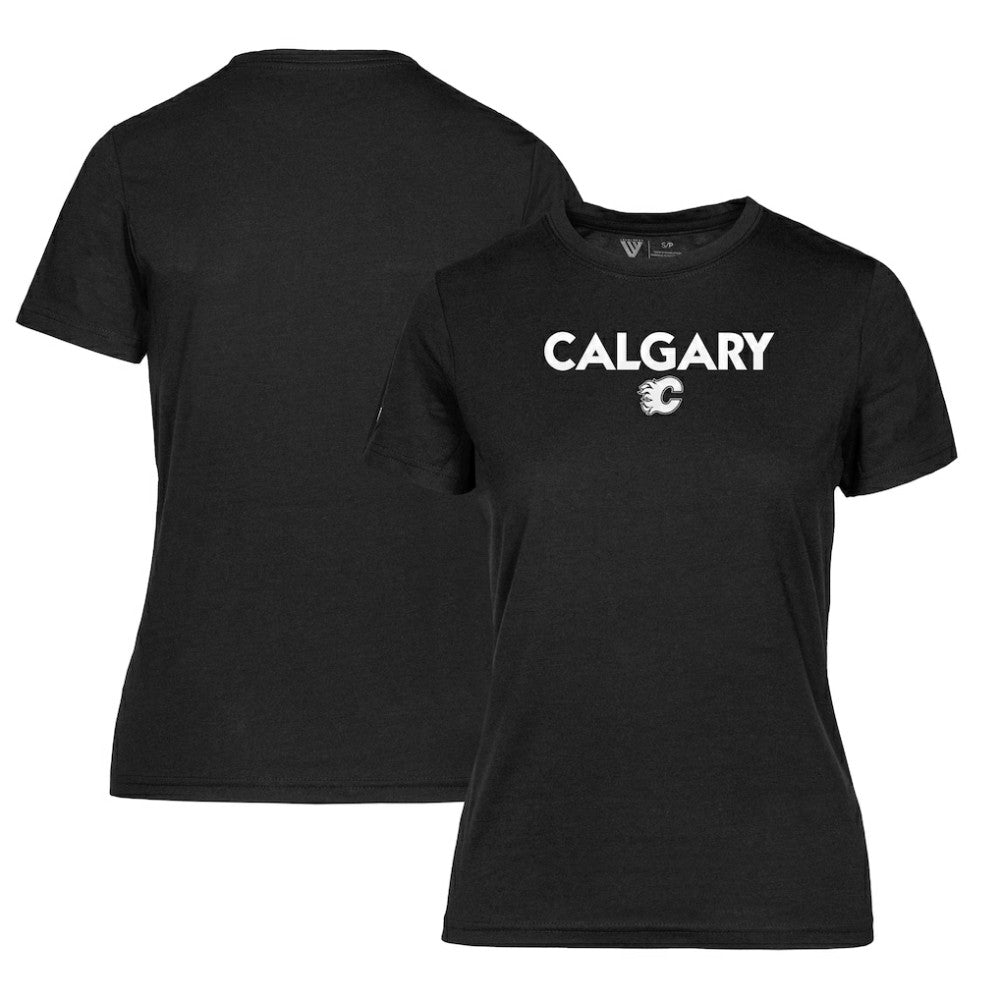 Calgary Flames Levelwear Women's Maddox City Capsule T-Shirt - Black | NHL sale