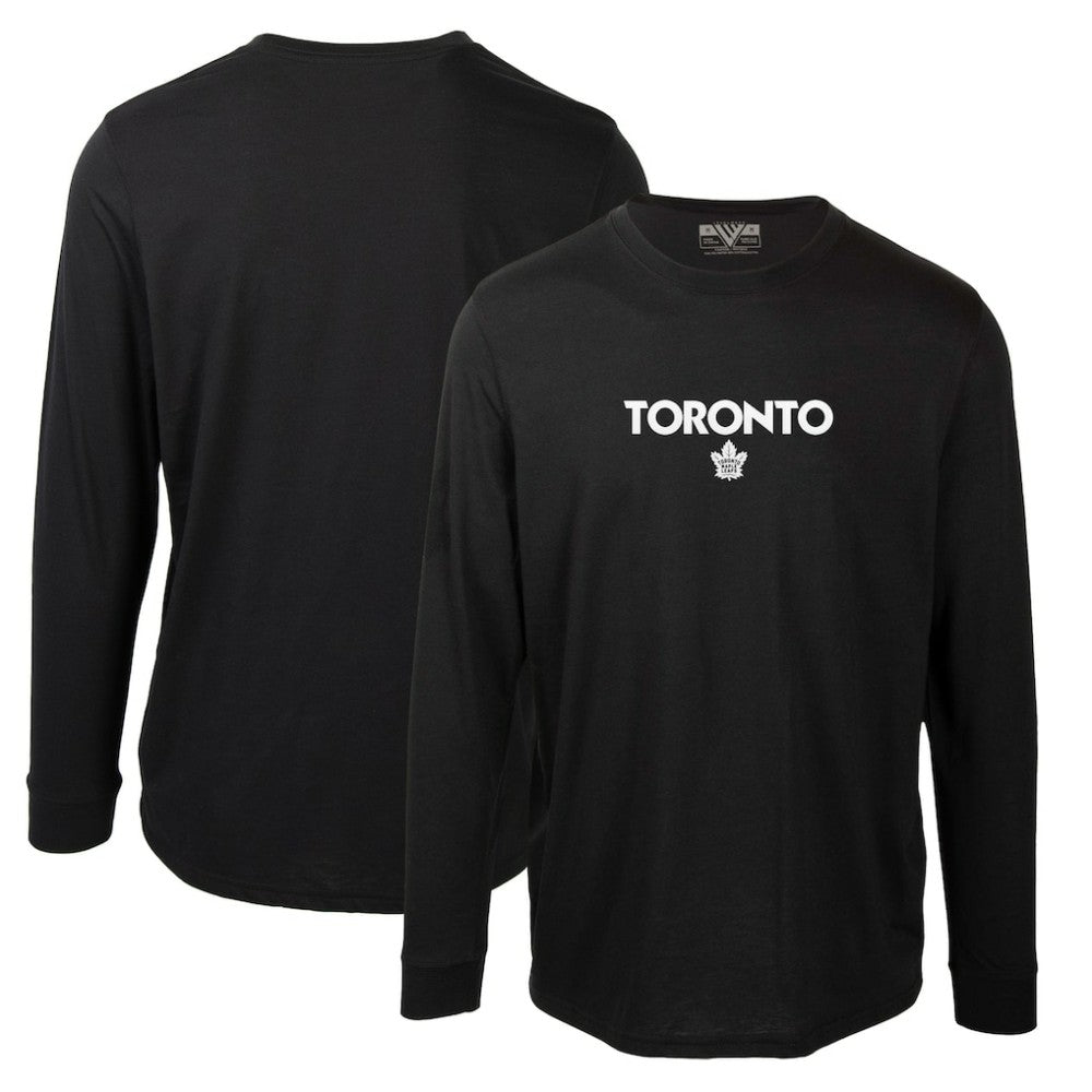 Toronto Maple Leafs Levelwear Oscar City Capsule Long Sleeve T-Shirt - Black | NHL near me