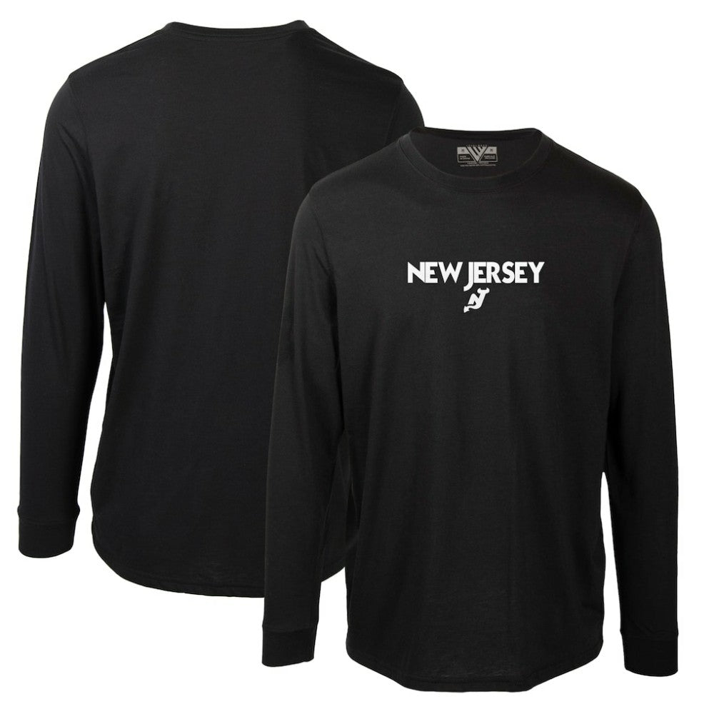 New Jersey Devils Levelwear Oscar City Capsule Long Sleeve T-Shirt - Black | NHL online