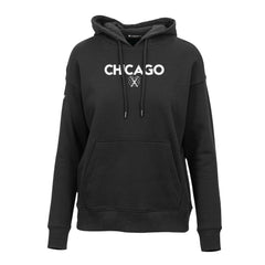 Chicago Blackhawks Levelwear Women's Adorn City Capsule Pullover Hoodie - Black | NHL Lifestyle