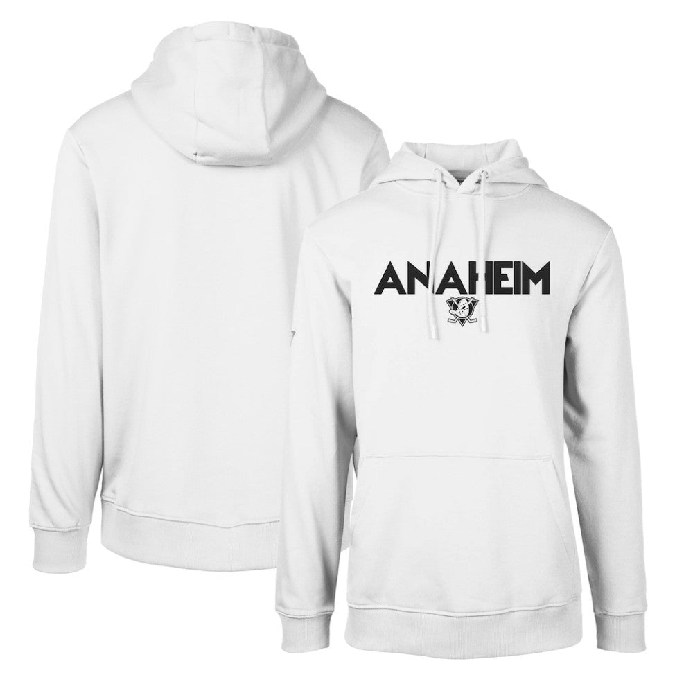 Anaheim Ducks Levelwear Podium City Capsule Pullover Hoodie - White | NHL Lifestyle
