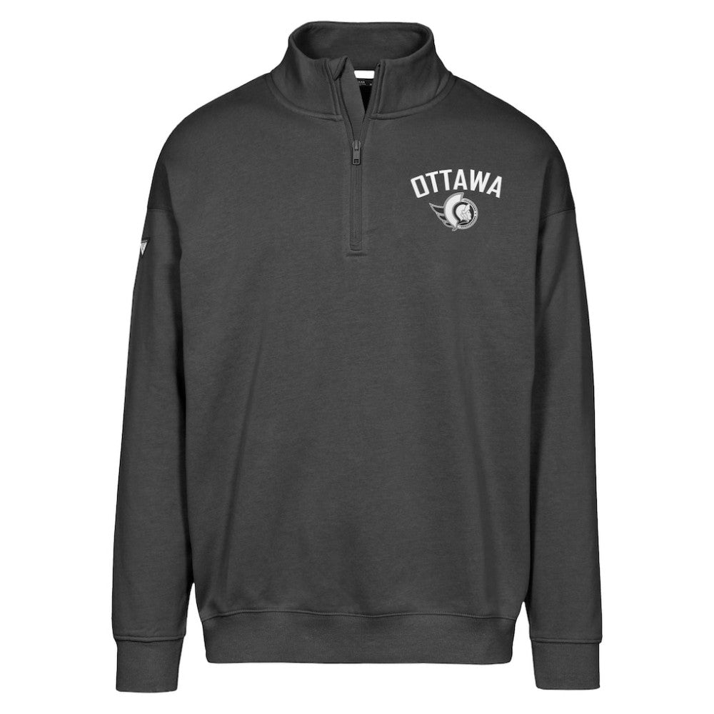 Ottawa Senators Levelwear Murray City Capsule Quarter-Zip Sweatshirt - Black | NHL Clearance