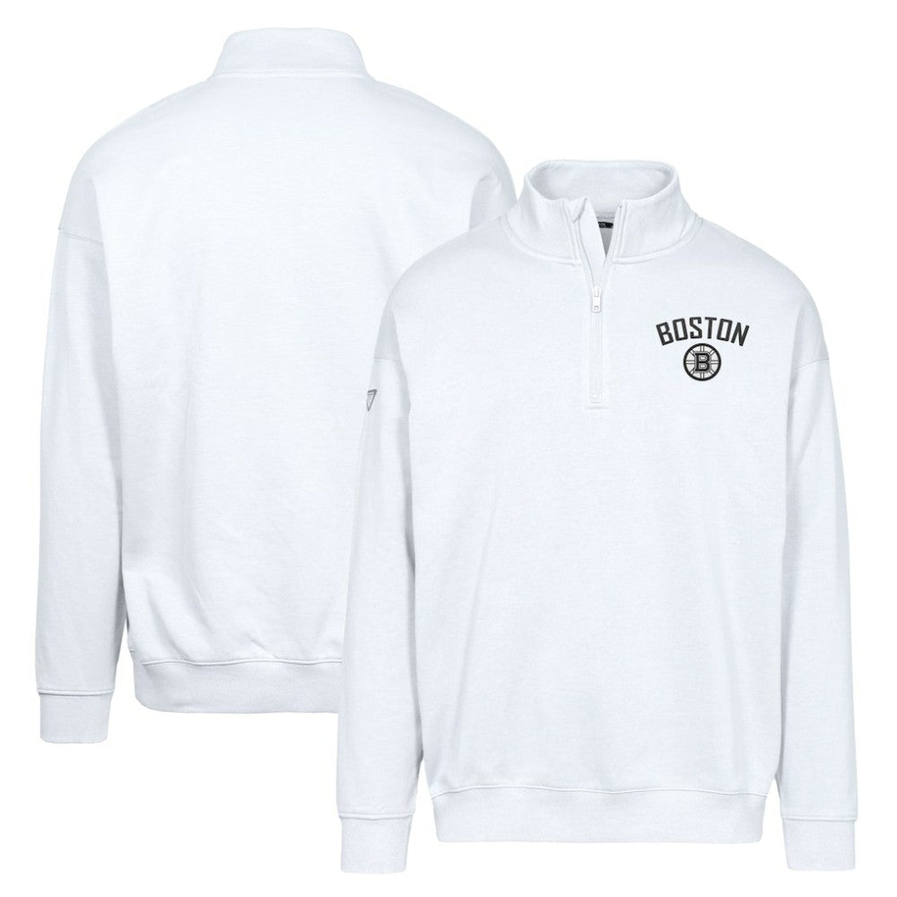 Boston Bruins Levelwear Murray City Capsule Quarter-Zip Sweatshirt - White | NHL discount