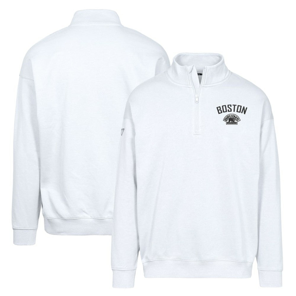 Boston Bruins Levelwear Murray City Capsule Quarter-Zip Sweatshirt - White | NHL discount
