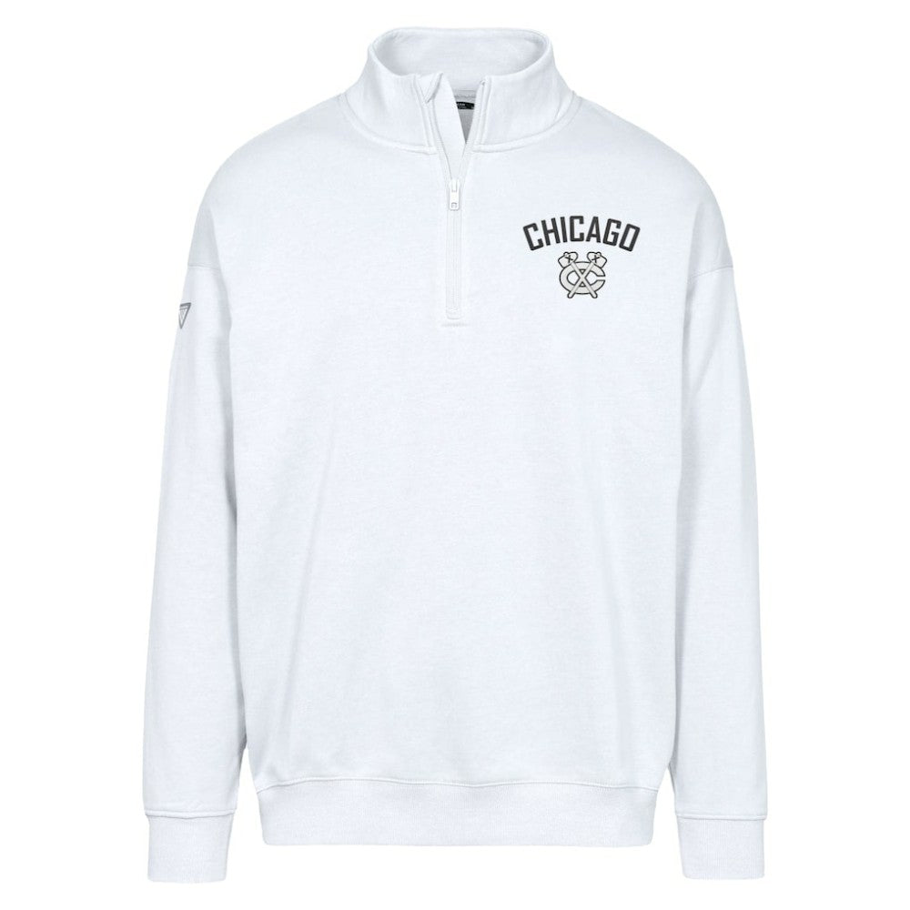 Chicago Blackhawks Levelwear Murray City Capsule Quarter-Zip Sweatshirt - White | NHL sale