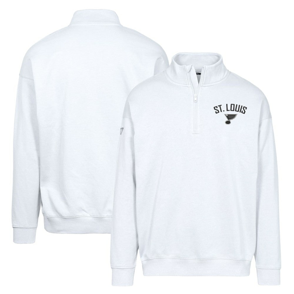 St. Louis Blues Levelwear Murray City Capsule Quarter-Zip Sweatshirt - White | NHL online
