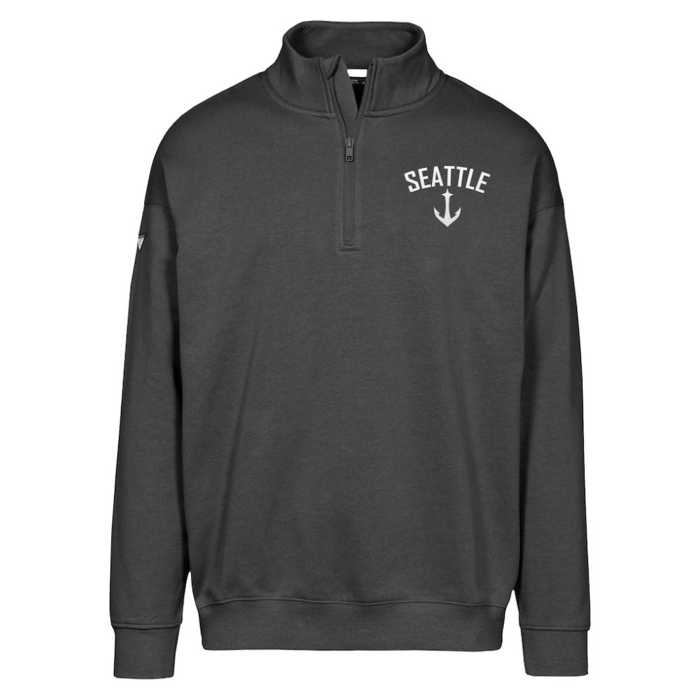 Seattle Kraken Levelwear Murray City Capsule Quarter-Zip Sweatshirt - Black | NHL Lifestyle