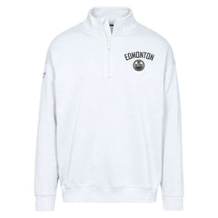 Edmonton Oilers Levelwear Murray City Capsule Quarter-Zip Sweatshirt - White | NHL Lifestyle