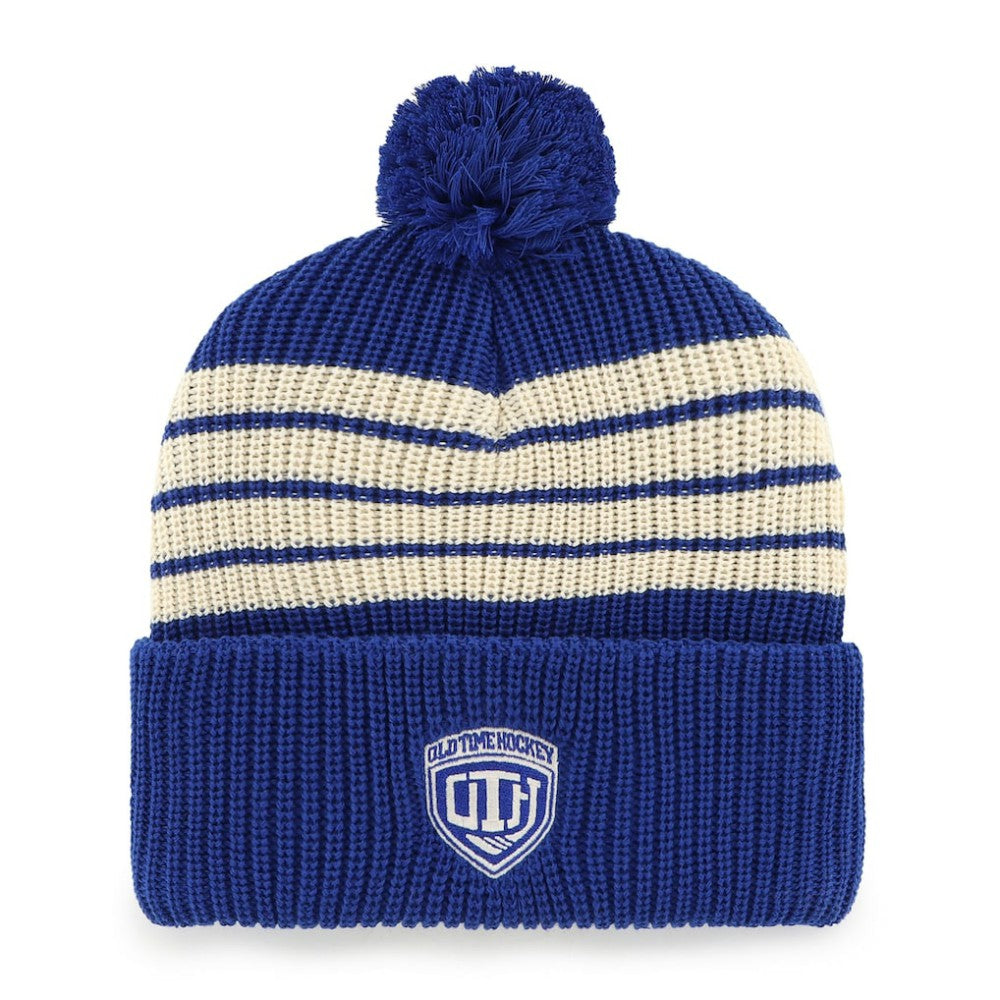New York Rangers '47 Old Time Hockey Barn Cuffed Knit Hat with Pom - Blue | 47 brand online