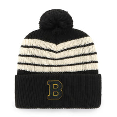 Boston Bruins '47 Old Time Hockey Barn Cuffed Knit Hat with Pom - Black | 47 brand near me