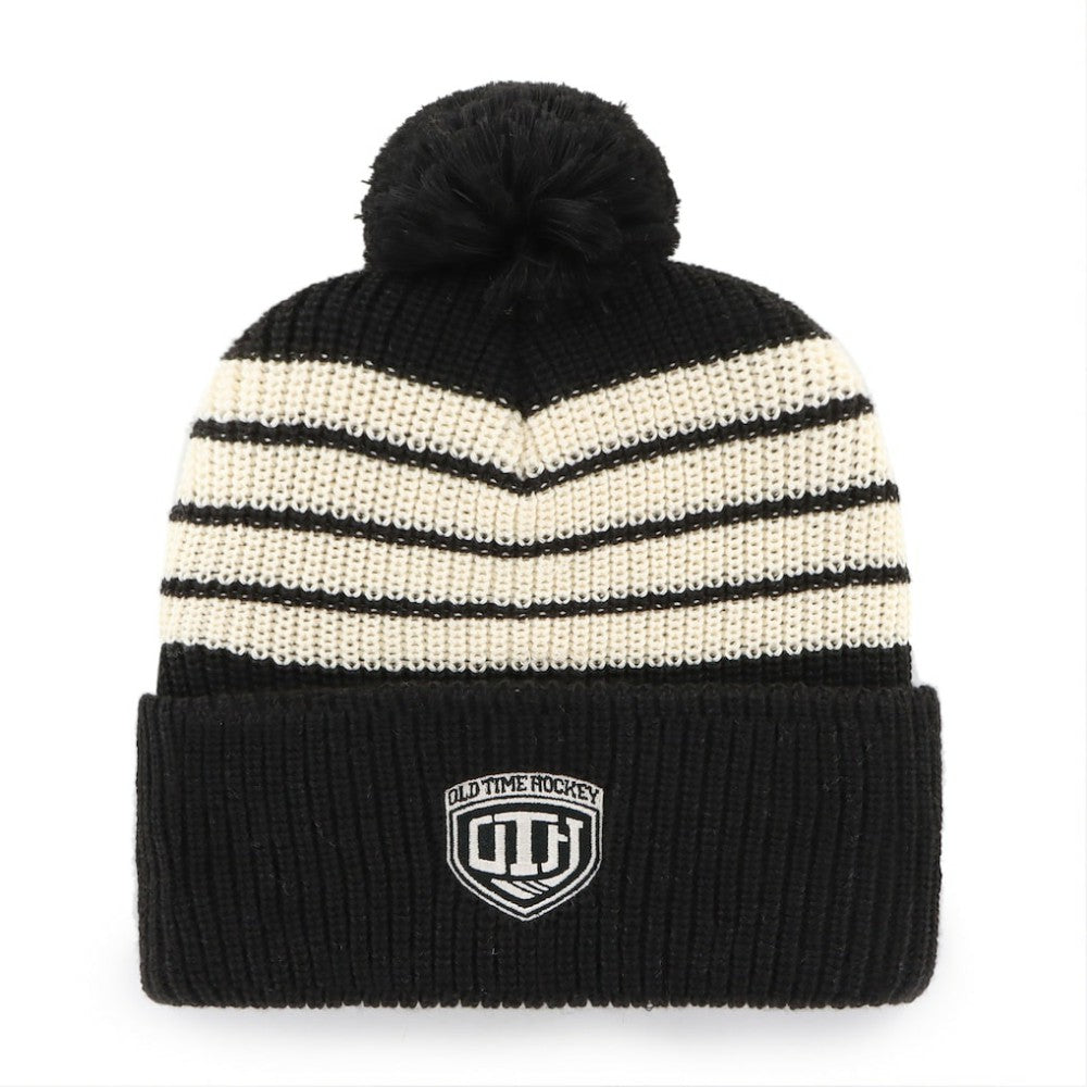 Boston Bruins '47 Old Time Hockey Barn Cuffed Knit Hat with Pom - Black | 47 brand near me