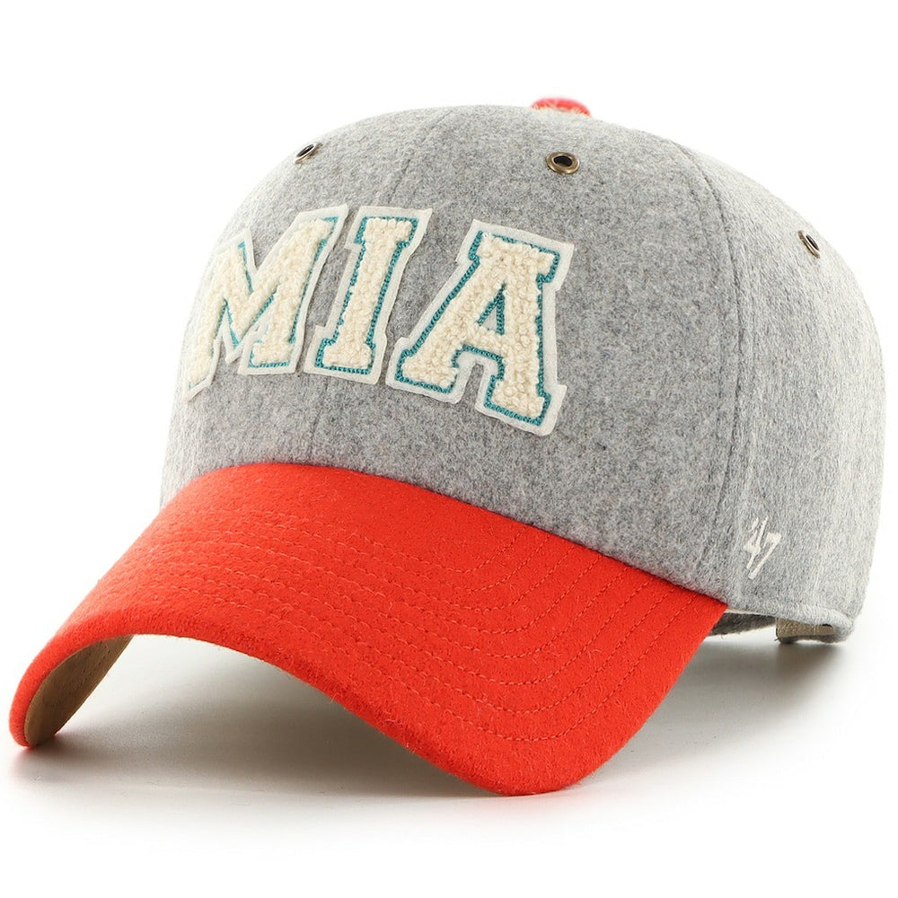 Miami Dolphins Stoney Clover Lane x '47 Unisex Block Clean Up Adjustable Hat - Gray/Orange - 47 brand