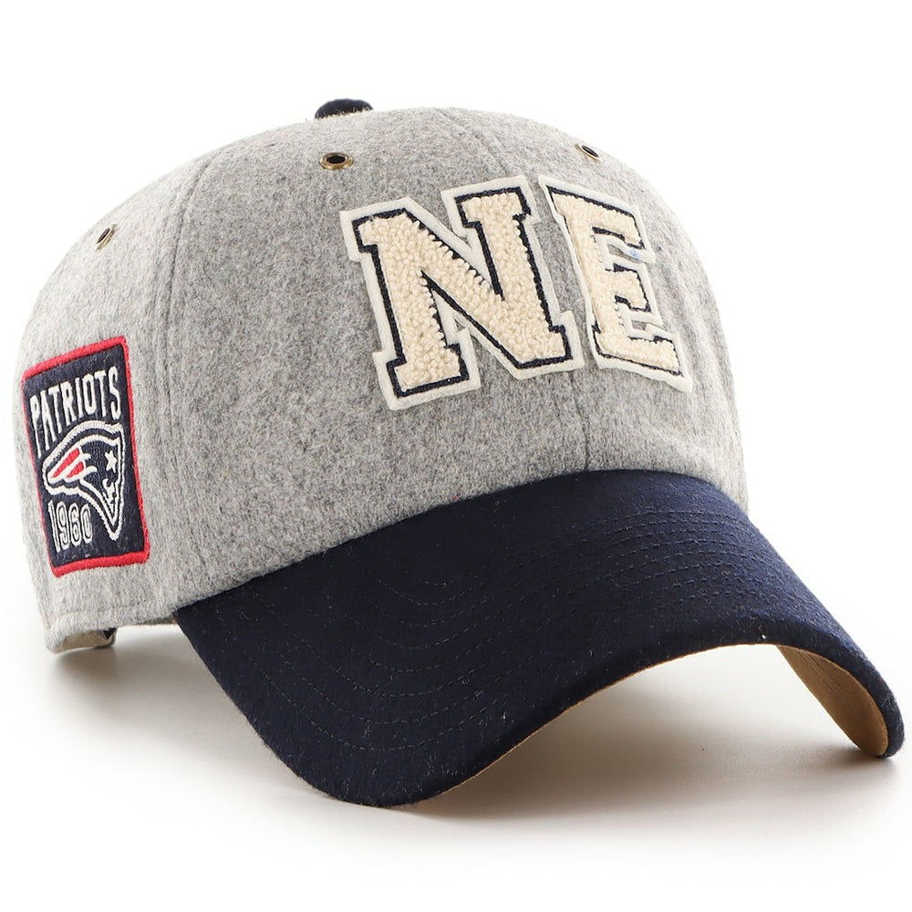 New England Patriots Stoney Clover Lane x '47 Unisex Block Clean Up Adjustable Hat - Gray/Navy - 47 brand