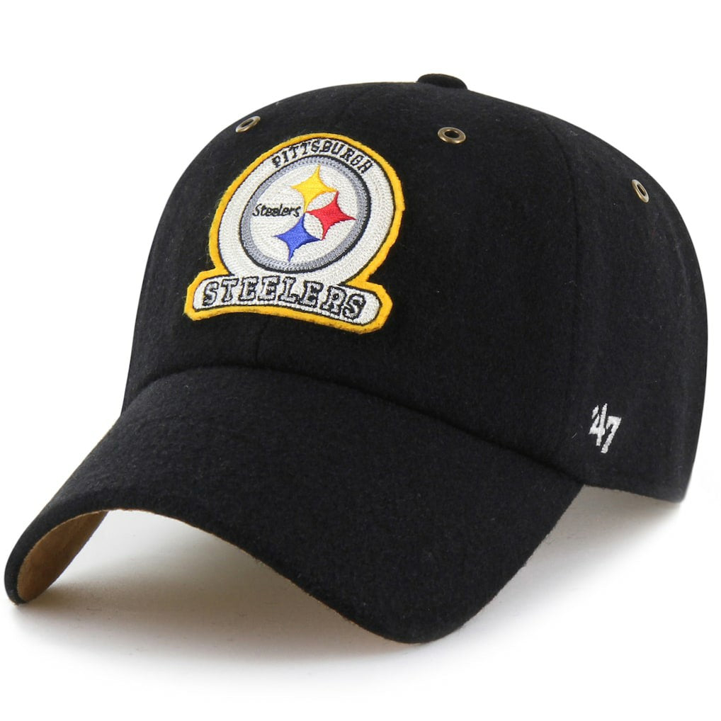 Pittsburgh Steelers Stoney Clover Lane x '47 Unisex Field Goal Clean Up Adjustable Hat - Black - 47 brand