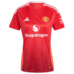 Adidas - Manchester United Women's 2024/25 Home Replica Custom Jersey - Red