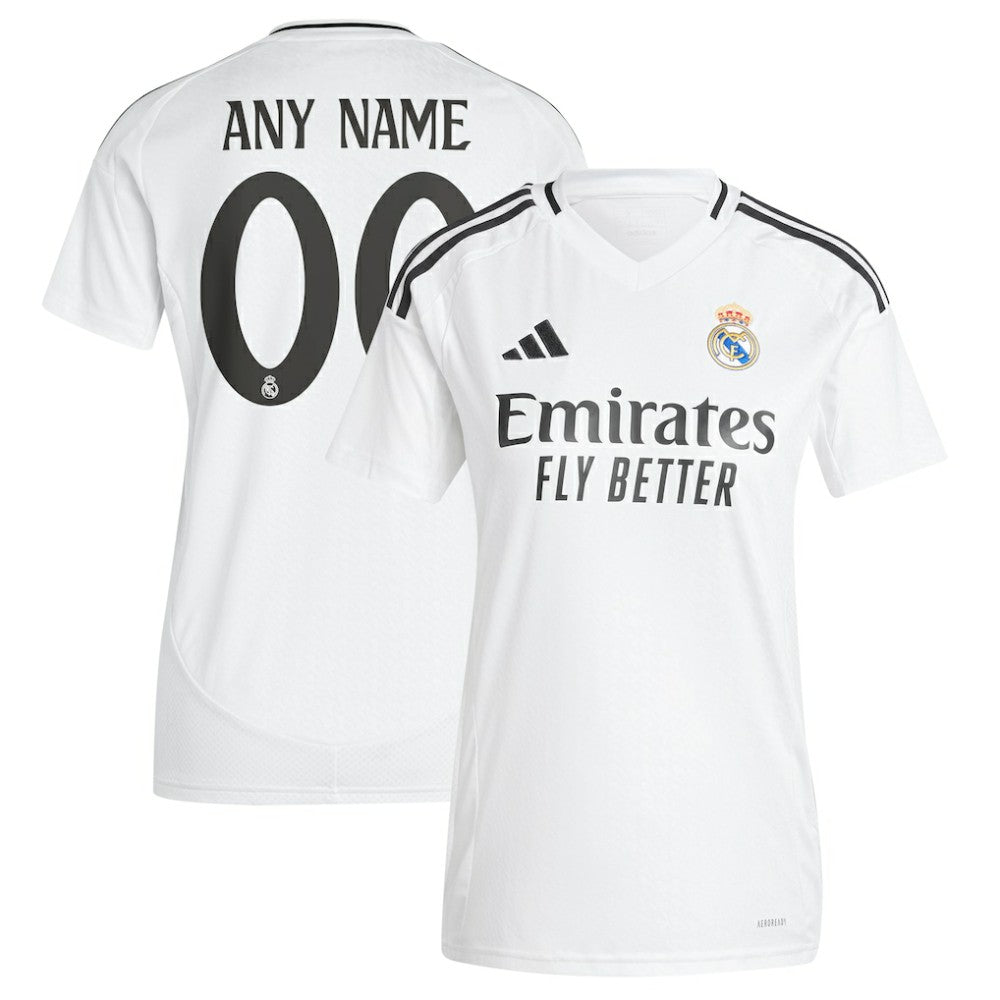 Adidas - Real Madrid Women's 2024/25 Home Replica Custom Jersey - White