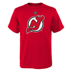 New Jersey Devils Youth Primary Logo T-Shirt - Red | NHL Lifestyle