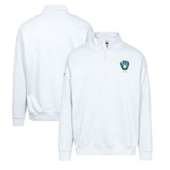 Milwaukee Brewers Levelwear Murray Core Logo Quarter-Zip Pullover Top Outlet