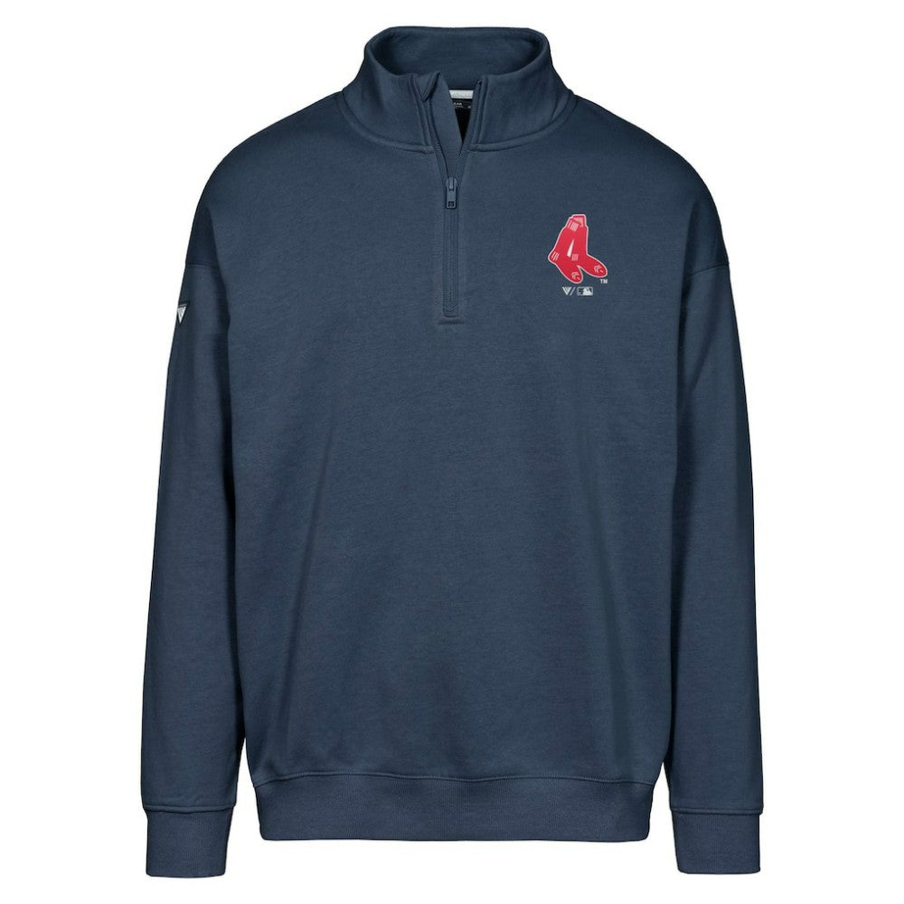 Boston Red Sox Levelwear Murray Core Logo Quarter-Zip Pullover Top Outlet
