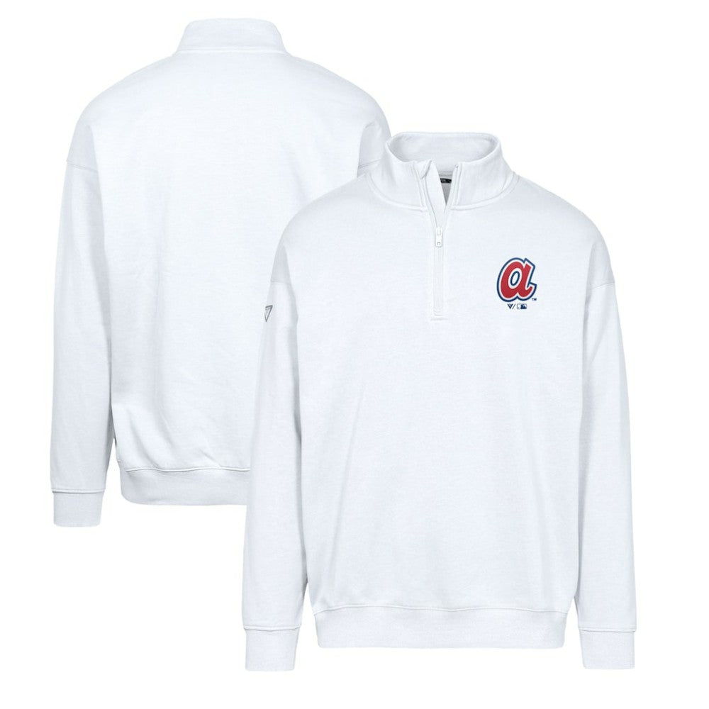 Atlanta Braves Levelwear Murray Core Logo Quarter-Zip Pullover Top for sale