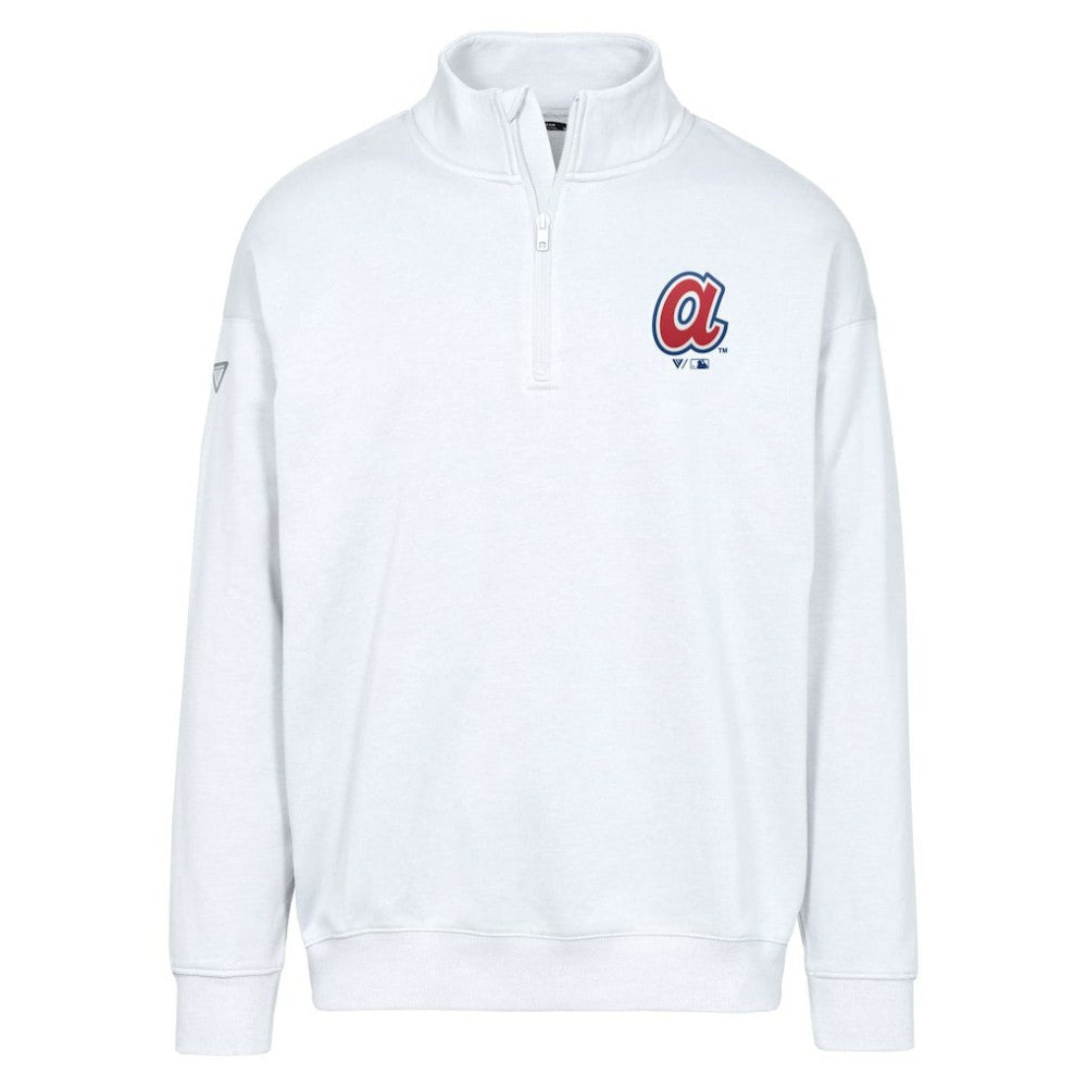 Atlanta Braves Levelwear Murray Core Logo Quarter-Zip Pullover Top for sale