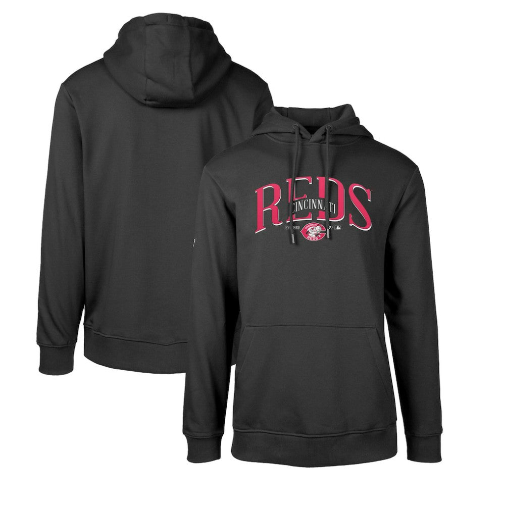 Cincinnati Reds Levelwear Cooperstown Collection Podium Retro Spellout Pullover Hoodie Sale