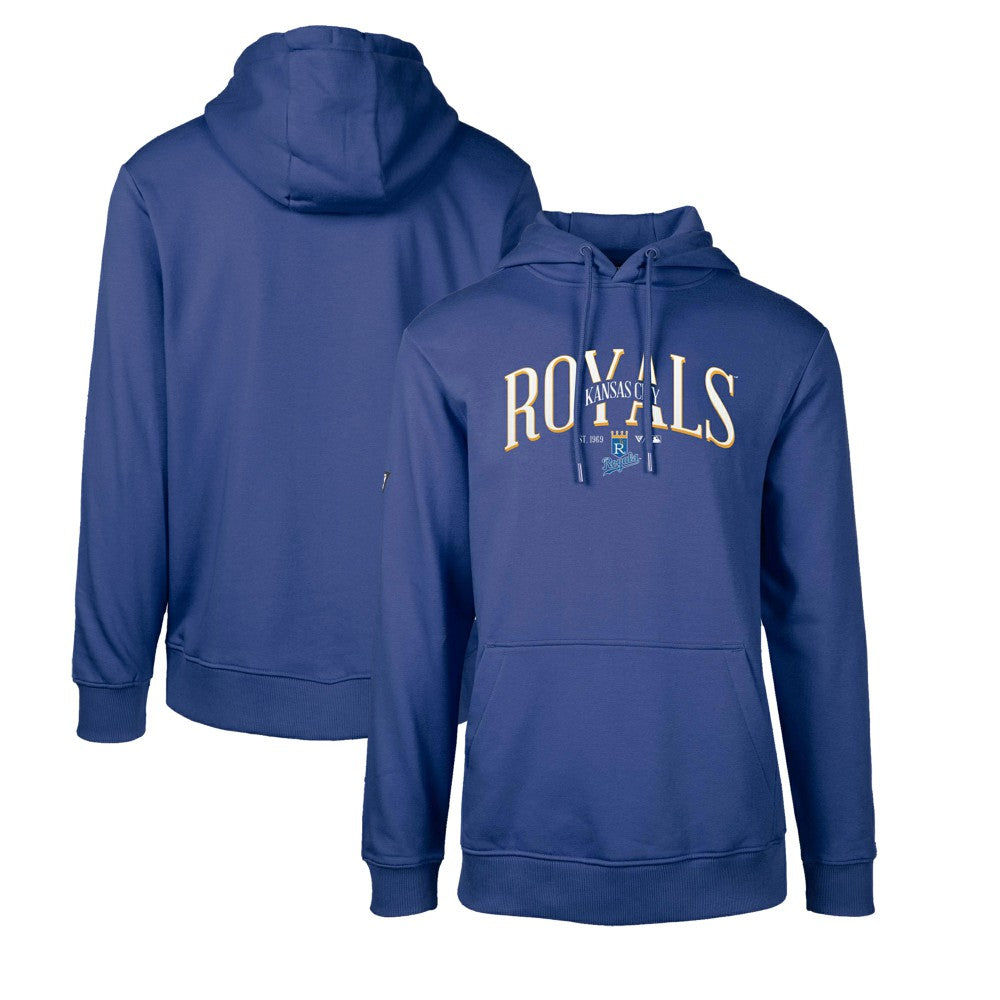 Kansas City Royals Levelwear Cooperstown Collection Podium Retro Spellout Pullover Hoodie Sale
