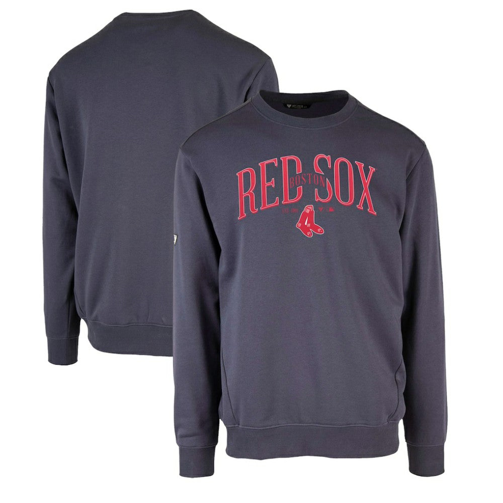 Boston Red Sox Levelwear Zane Cooperstown Collection Retro Spellout Pullover Sweatshirt Discount