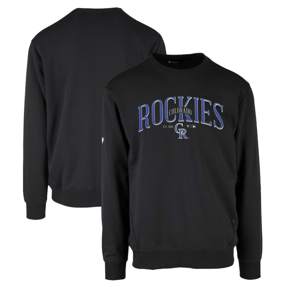 Colorado Rockies Levelwear Zane Cooperstown Collection Retro Spellout Pullover Sweatshirt for sale