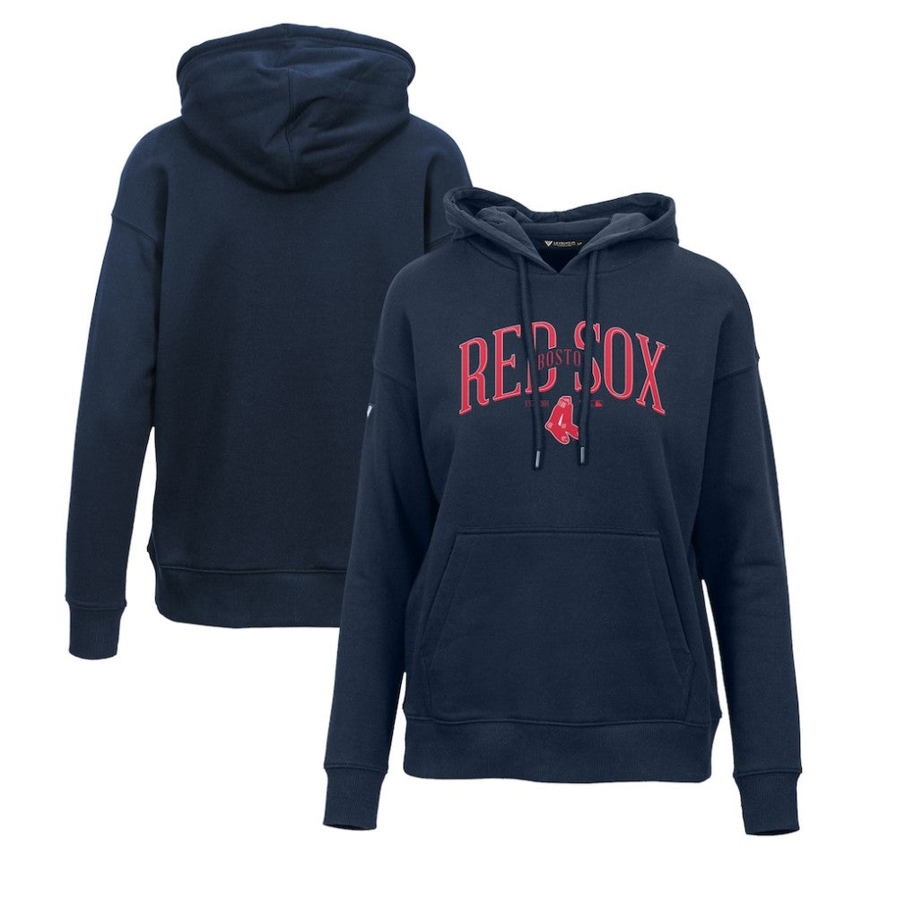 Boston Red Sox Levelwear Women's Adorn Cooperstown Collection Retro Spellout Pullover Hoodie Outlet