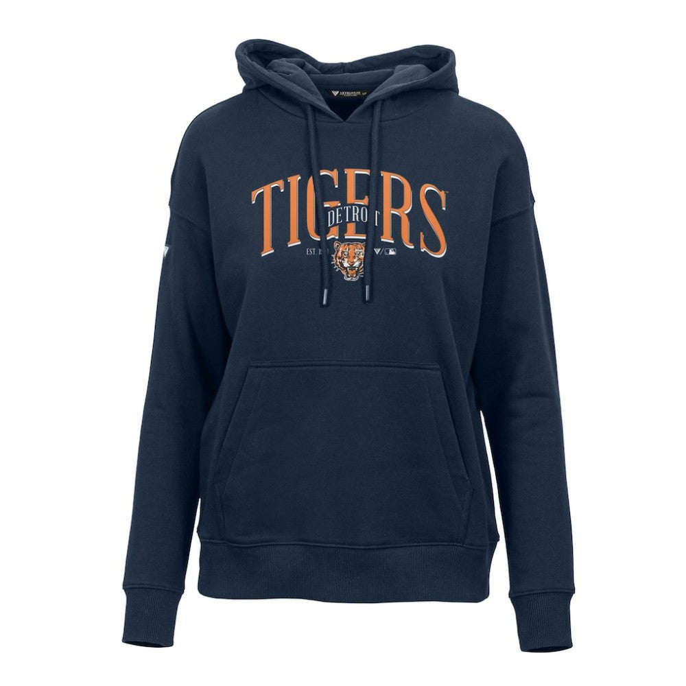 Detroit Tigers Levelwear Women's Adorn Cooperstown Collection Retro Spellout Pullover Hoodie Discount