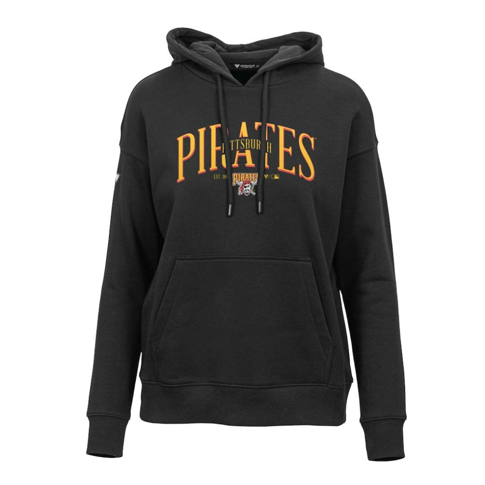 Pittsburgh Pirates Levelwear Women's Adorn Cooperstown Collection Retro Spellout Pullover Hoodie Online