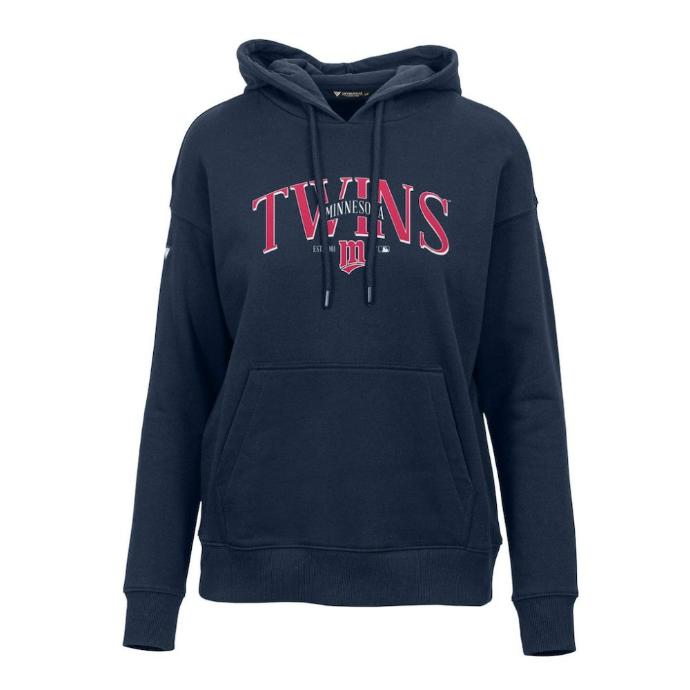 Minnesota Twins Levelwear Women's Adorn Cooperstown Collection Retro Spellout Pullover Hoodie Sale