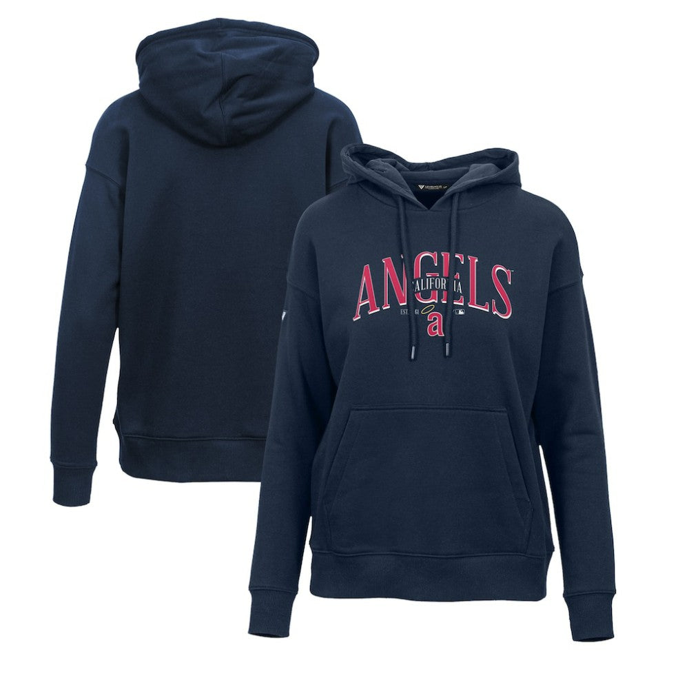 Los Angeles Angels Levelwear Women's Adorn Cooperstown Collection Retro Spellout Pullover Hoodie Near Me