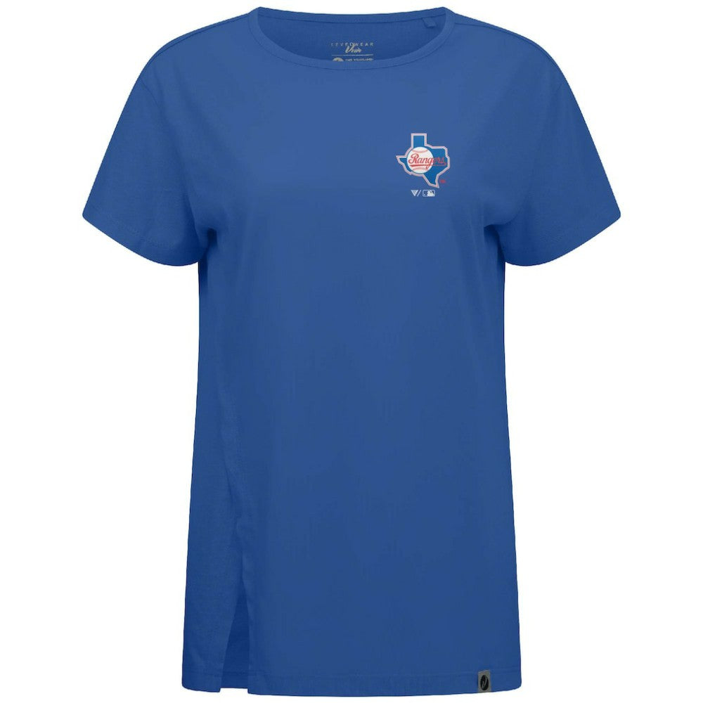 Texas Rangers Levelwear Women's Influx Cooperstown Core Logo T-Shirt for sale