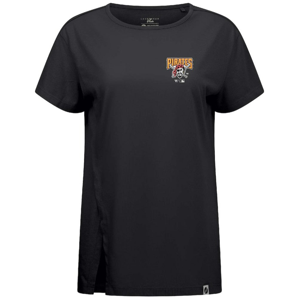 Pittsburgh Pirates Levelwear Women's Influx Cooperstown Core Logo T-Shirt Discount