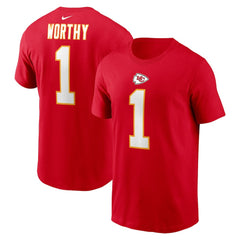 Xavier Worthy Kansas City Chiefs Name & Number T-Shirt - Red - Nike